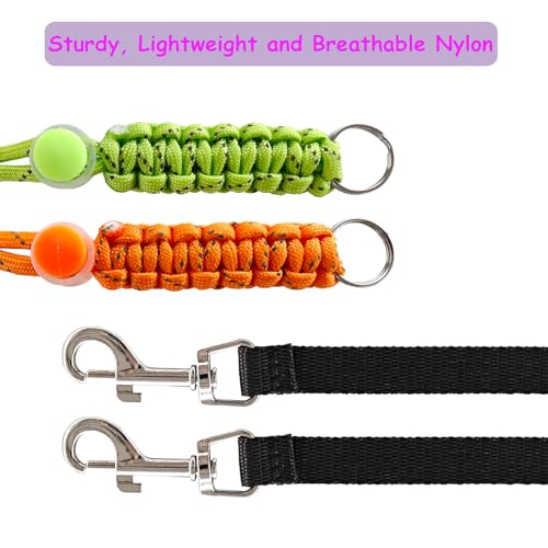 Handmade Figure 8 Harness and Leash for Ferrets/Guinea Pigs/Rats | Adjustable, Lightweight & Safe | Fits Small Animals: Bunnies/Bearded Dragons/Chinchillas/Reptiles/Birds/Squirrels/Rabbits - color: Green+Orange
