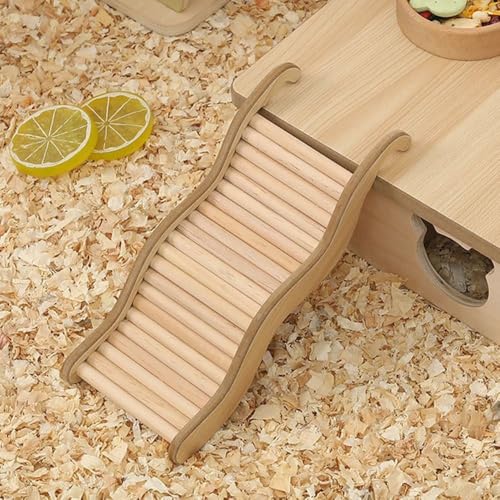 Hamster Wave Climbing Ladder, Multifunctional Interactive Small Animals Stairs Bridge Cage Decoration(27x8.5cm) - color: 27x8.5cm