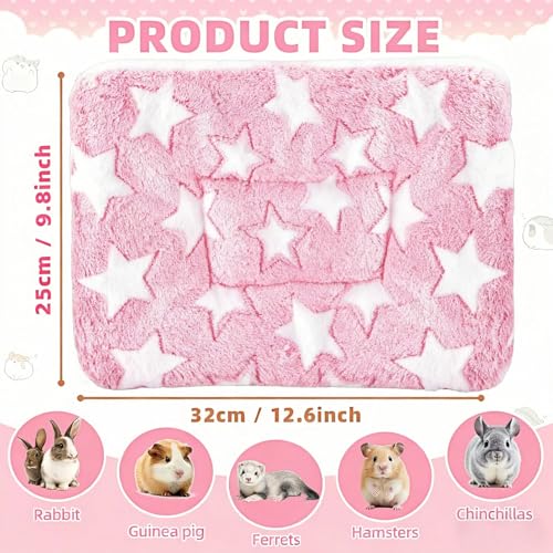 Steelhill Small Pet Bed 3 Pcs Animal Beds for Rabbit,Guinea Pig,Chinchilla,Hedgehog,Ferret & More Warm,Cozy,Soft Washable Bunny Pet Mattress for Indoor