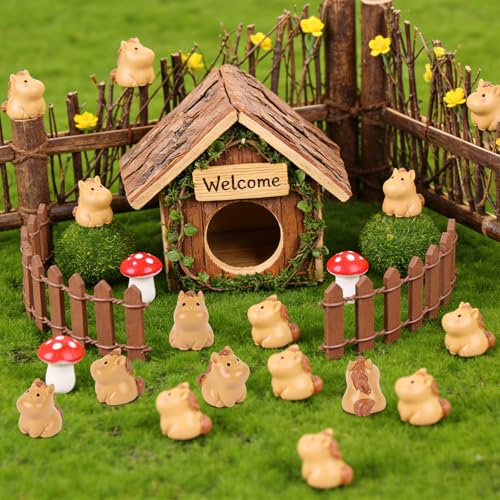 25 Pieces Mini Horse Animals Tiny Resin Animals for Dollhouse Fairy Garden Landscape Aquarium Party Decorations - style: Horse