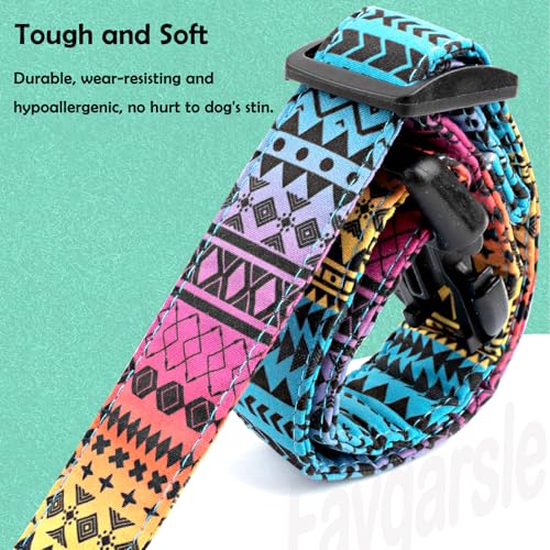 Faygarsle Bohemian Geometric Pattern Dog Collar for Small Medium Large Boys Girls Dogs S - color: Bohemian, size: S
