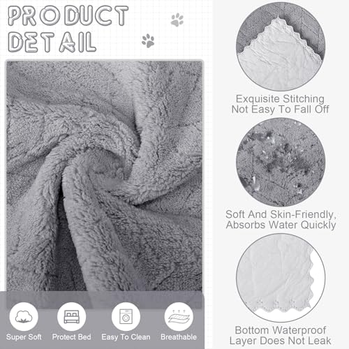 10 Pcs Guinea Pig Cage Liners Washable Rat Bedding for Guinea Pigs Controlling Absorbent Waterproof Pee Pads Blanket for Rabbits Hamster Small Animal Chinchilla (Wheat,12x12 Inch,Gray) - color: Gray, size: 12x12 Inch, style: Wheat