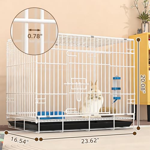 Small Animal Cage Indoor, Hamster Cage with Water Bottle & Food Bowl & Washable Small Nest, Guinea Pig Cage for Ferret, Chinchilla, Bunny, Kitten, Hedgehog, Squirrel, Rat, Rabbit