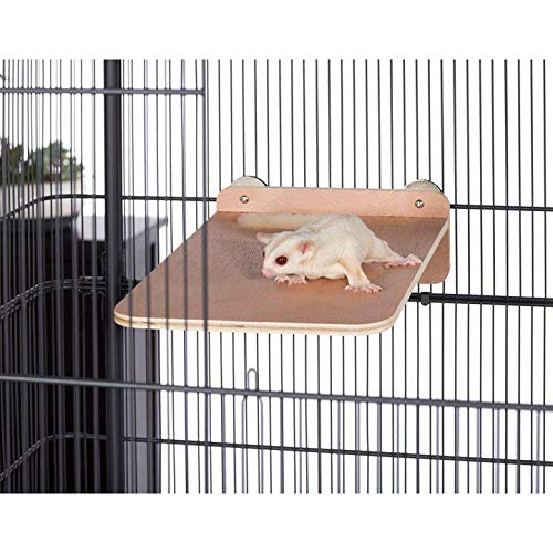 Wood Platform Set - 3 Pack Cage Accessory Shelves Assorted Sizes - for Chinchillas, Rats, Prairie Dogs, Degus, Ferrets, Birds, Sugar Gliders, Rabbits, Guinea Pigs, & Other Small Pets