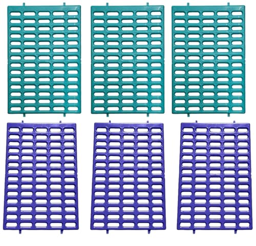 Saguaro Acres Rabbit & Small Animal Cage Resting Mat, Teal & Purple | Wire Floored Cages, Pack of 6 - color: Teal and Purple