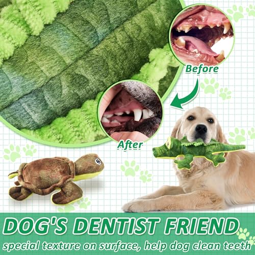 LECHONG Stuffed Animal Dog Toys, 5 Pack Tough Squeaky Dog Toys, Plush Toys Assortment, Great Value Pet Toys Bundle, Woodland Series Chew Toys for Large Medium and Small Dogs Puppy Pet Toys