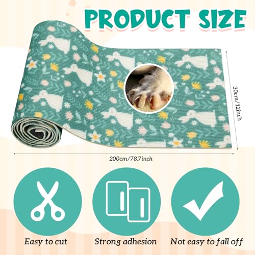 Rabbit Scratch Mat 12 Inch x 6.56 ft Self Adhesive Bunny Scratching Pad Claws and Teeth Care Rabbit Mat for Cages Floor Scratching Pad for Small Pets Biting Sleeping Nesting