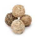 Niteangel Natural Chew Activity Toys: Meets Small Pet Chewing Needs & Mood | Helps Alleviate Teeth Grinding & Reduces Boredom - Fun Safe Hay Grass Balls for Chinchilla Guinea Pig Rats Rabbits Hamster - color: 4 Balls