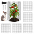 5 Pack Plant Protectors from Animals 12'' x 12'' with Stakes Nylon Ties | Metal Wire Mesh Garden Plant Cages for Outdoor Gardening Supplies to Keep Rabbit Chicken Away from Tomato Flower Vegetables - size: 5PACK-12*12inch