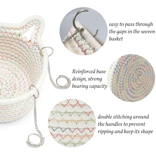 JWShang Rat Hanging Basket Bed for Cage - Chew Proof Small Animal Hammock with Sturdy Chains, Durable Rat Sleeping Nest for Mice Guinea Pig Chinchilla Sugar Glider Ferret (S) - size: Small