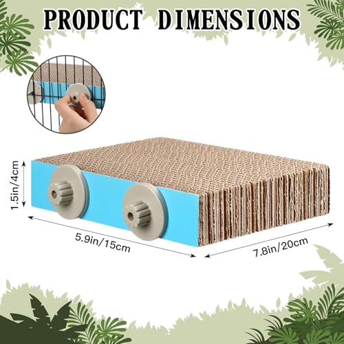 Skyygemm 3 Pcs Bird Chew Toys Parrot Perch Cardboard Platform for Cage Bird Paw Grinding Stand Parrot Cage Playground Exercise Toys for Macaws Small Parakeets Budgies Conure Cockatiel(Medium) - size: Medium