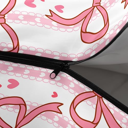 QOOMO Camping Sleeping Bags,3 Season Warm & Cool Weather,Lightweight,Waterproof Sleeping Bags for Adults & Kids,Traveling,and Outdoors,Camping Gear Equipment - color: Pink Bow 7