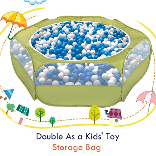 Pawaboo Small Animal Playpen with Zippered Cover,Green | Portable pop-up pet tent for supervised rabbits, guinea pigs, chicks and kittens; water-resistant bottom and 3 metal rods - color: A-Green
