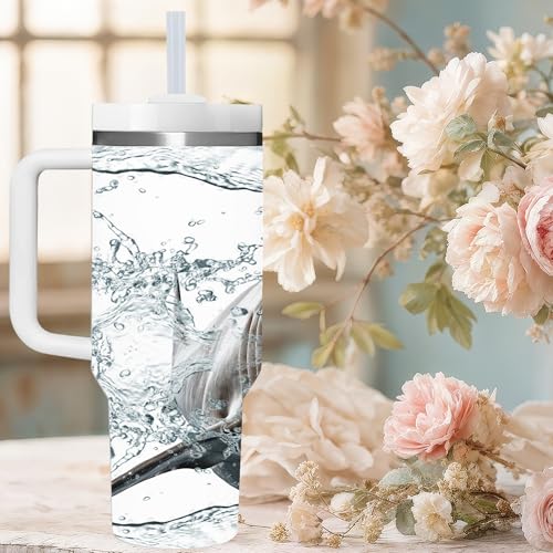 AMZUShome Shark Gifts.40oz Shark Tumbler with Handle.Shark Lover Cup Gift.Birthday Christmas shark Tumblers Gift for Women Men. - style: Shark