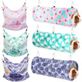 6 Pcs Rat Hammock Set Ferret Hanging Tunnel 3 Tier Guinea Pig Hammocks Hideout Soft Chinchilla Bed for Cage Accessories Hide,Play and Sleep(Lovely,Heart) - color: Lovely