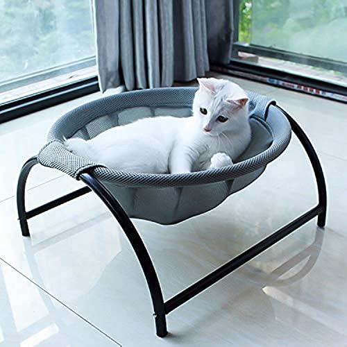 Cat Bed Sleeping Cat Hammock, 16.9in x 16.9in x 9.5in, Grey | Cat Supplies Pet Supplies Whole Wash Stable & Breathable Easy Assembly Indoors Outdoors, 16.9 in x 16.9 in x 9.5 in - color: Grey, size: 16.9"L x 16.9"W x 9.5"Th (Mesh)