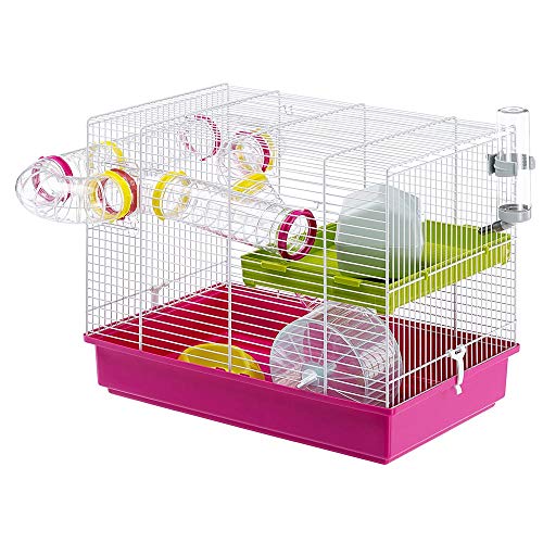 Ferplast Laura Small Hamster Cage | Fun & Interactive Cage Measures 18.11L x 11.61W x 14.8H & Includes All Accessories - style: Laura Hamster Cage