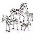 Terra by Battat Zebra Family Animal Figures, 4 Safari Toy Animals, Families | 4 plastic zebra figures with 2 adult zebras and 2 zebra foals for storytelling, collecting, zoo play, Zebra Family, 3+ Years - style: Zebra Family