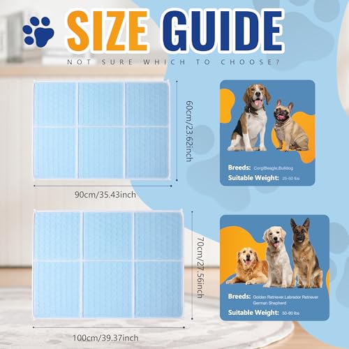 Cooling Mat for Dogs, Gel Dog Instant Cooling Mat Pet Pad for Cats | Dog Cooling Mat, 3.0 Gel Instant Self-Cool Pad for Pet Waterproof Large Dog Mat for Beds,Kennels,Crates - size: 35.4" x 23.6"