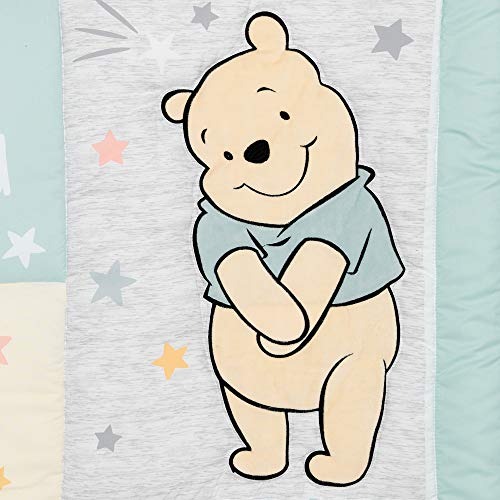 Lambs & Ivy Disney Baby Winnie the Pooh Hugs 3Pc Nursery Crib Bedding Set | Set Includes Quilt, Fitted Sheet, & Crib Skirt, Machine Washable, Fits Standard Size Crib 52" x 28" - color: Pooh Hugs