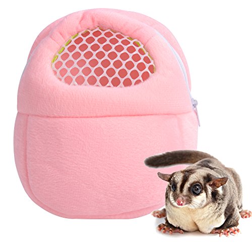 1 PCS Portable White Mesh African Hedgehog Hamster Breathable Pet Dog Carrier Bags Handbags Puppy Cat Travel Backpack (M, White Mesh - Pink, 18 x 22cm/7 x9 inch) - color: White Mesh - Pink, size: 7.3"L x 3.0"W x 7.9"H