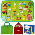 WATINC Travel Felt Board Story Set - 25PCS Portable Felt Board Educational Birthday Gift for Boys & Girls, Themed Storytelling Preschool Early Learning Interactive Play Kit for Toddlers (Farm Animals) - style: Farm Animals