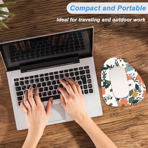 Rimilak Small Mouse Pad 6 x 7 Inch, Irregular Mini Mouse Pad with Non-Slip Rubber Base, Waterproof Compact Mouse Mat for Laptop Computer Wireless Mouse Keyboard Home Office Travel, Beauty Flower - color: Beauty Flower, size: 7L x 6W inches