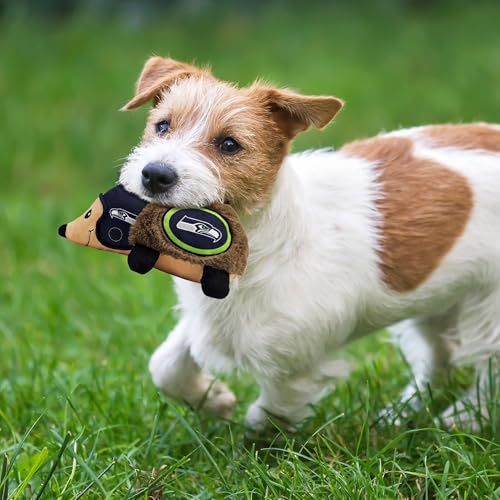 NFL Seattle Seahawks Plush Hedgehog Toy for Dogs & Cats, Cool Soft Pet Toy for Fun and Interactive Play, Dog Chew Toy with Squeaker, Licensed Hot Pet Toy - color: Seattle Seahawks