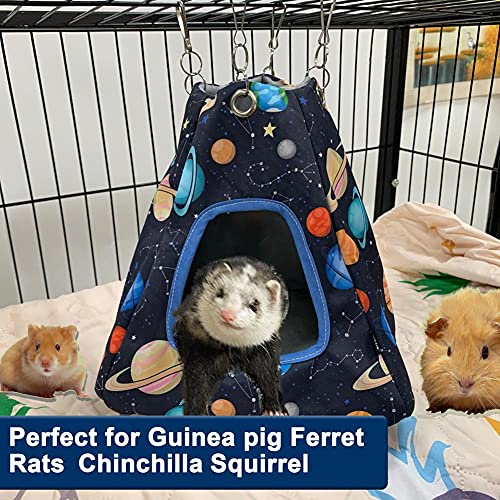Guinea Pig Hideout Ferret Hammock, Tough Chow Mat Material, Easy to Clean, Suitable for Small Pets - color: black