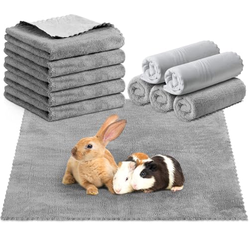 SmoothNovelty 5 Pcs Waterproof Guinea Pig Blankets Washable Small Animal Pee Pad Pet Blanket Sleep Bedding Mats Absorbent Guinea Pig Cage Liner Reusable Pet Sleep Pad(Gray,18" X 24",Classic) - color: Gray, size: 18" X 24", style: Classic