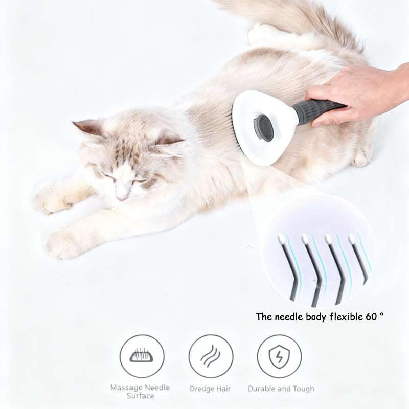 Cat Brush for Shedding, Kitten Brushes for Indoor Cats, For Long or Short Haired Cats,Cat Hair Brush Grooming Deshedding Brush for Dog Kitten Removes Loose Fur and flea removal comb