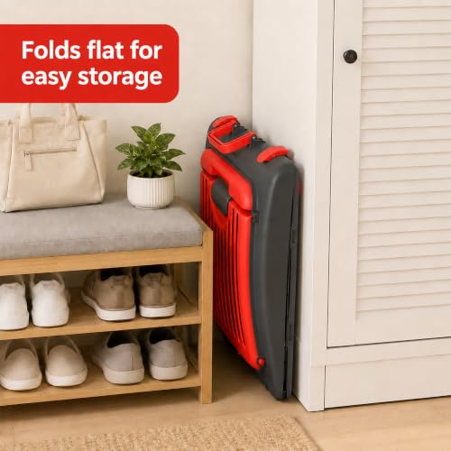 Foldable Portable Pet Carrier, Cat Carrier with Opening Door | Hard-Sided Travel Cat Carrier for Cats & Small Pets up to 25lbs, Red - color: Red