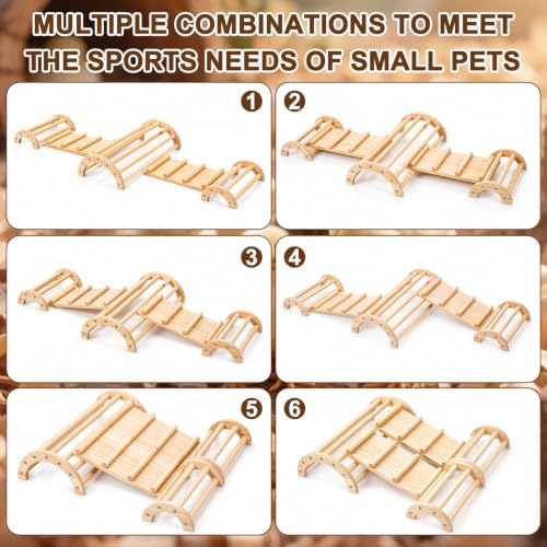 Novabright Wood Chick Perch Chicken Stand Training Perch Roosting Bar Coop Jungle Gym Baby Chick Wooden 5 in 1 Climbing Arch Bridge Platform Stand, Brooder Ladder Ramp Toys for Small Animals Hamsters