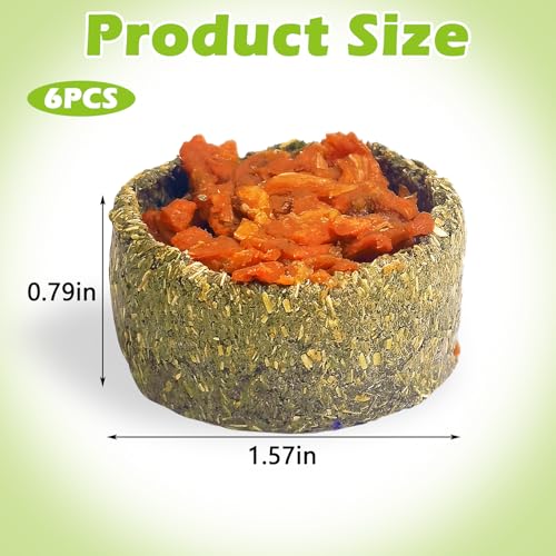 Apatal6 Pcs Rabbit Chew Toys Natural Baked Grass & Pumpkins Rabbit Treats Teeth Grinding Guinea Pig Treats Bunny Molar Toys for Guinea Pigs Bunny Hamster Chinchillas Gerbils - color: Multi-colored