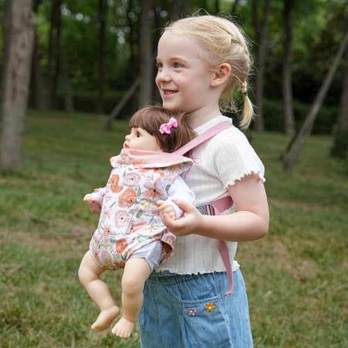 GAGAKU Baby Doll Carrier for Little Girls, Reborn Doll Accessories for Toddlers Kids 3+ Years Old, Toy Dolls Carrier - Roses - color: 3_rose