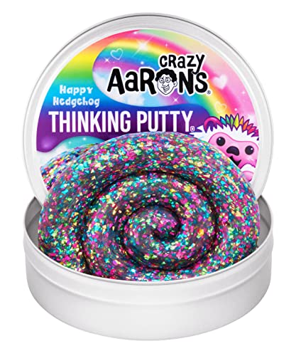 Crazy Aaron's Thinking Putty® - Happy Hedgehog - Multi-Color Sensory Putty for Kids and Grown ups in a 4" Tin - Creative and Endless Fun, Stress Relief Therapy Toys, Never Dries Out - Made in USA