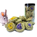 Rabbit Chew Toys for Teeth, 18PCS Natural Timothy Hay Chew Toy, Improve Dental Health for Bunny/ Chinchilla/ Guinea Pig/ Hamsters/ Holland Lop, Small Rodent Pet Molar Teeth Treats Toys - size: 18 PCS
