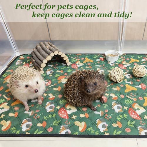 Guinea Pig Cage Liners 47 x 24 Washable Cage Pads Rabbit Bedding Reusable Absorbent Pee Pads for Small Animals Bunny Ferret Chinchilla Hamster - size: 1 Pcs 47 x 24"