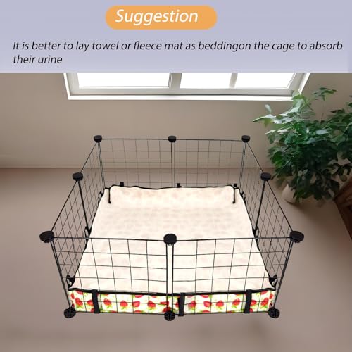 Guinea Pig Cage Liner，Washable Waterproof Oxford Cloth Cage Liners for Small Animals,Hamster Chinchilla Hedgehog Rabbit and Other Small Animals Not Include Cage(24x24 inches) - size: C&C 2x2(24x24 inches)