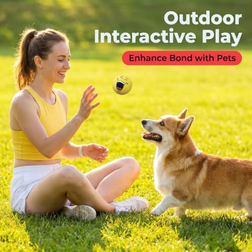 Squeaky Dog Toys, Funny Face Latex Rubber Interactive Dog Balls, Soft Chew Fetch Play Toys for Puppy Small Medium Dogs, 4PCS - color: Red Blue Yellow Green