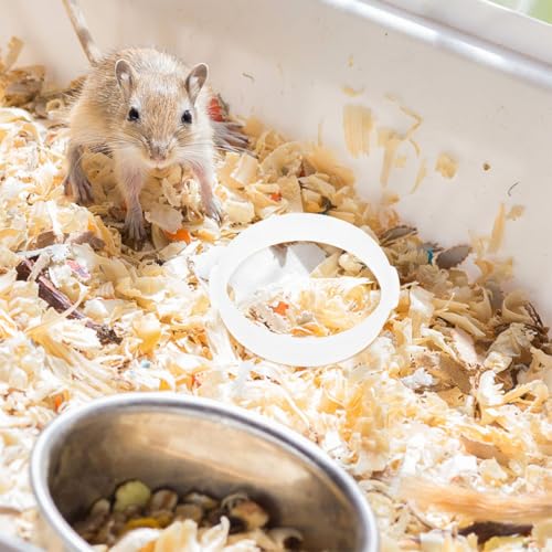 Beavorty 20pcs Hamster Tunnel Rings and Tube Connectors White Plastic Cage Expansion Kit for Small Animals’ Hideout and Exploration Flexible DIY Hamster Cage Tubes for Mice
