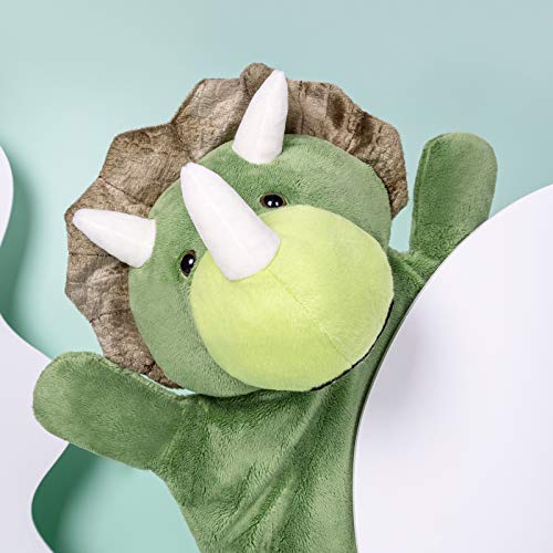 HomeTop Premium Classic Rubber Hot Water Bottle with Triceratops Cover | Natural rubber hot water bottle,Long-lasting heat retention,Snuggly all-night warmth - color: Cream White/Triceratops
