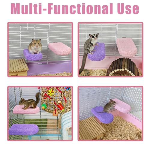 2 Pack Hamster Rat Lava Ledge Platform Teeth Grinding Chewing Toy (L)