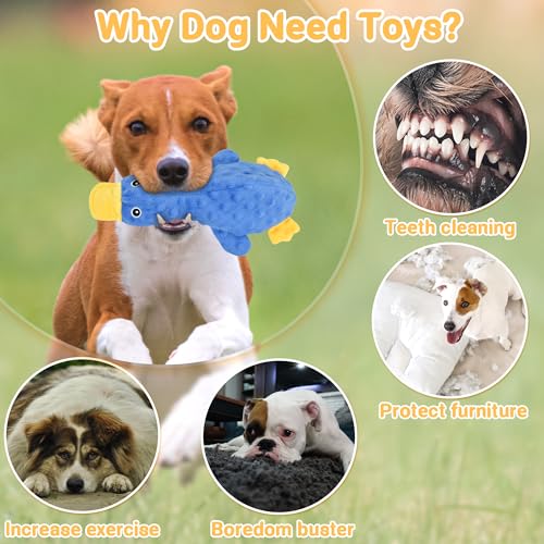 LECHONG No Stuffing Dog Toys for Aggressive Chewers, Squeaky Dog Toys for Large Medium and Small Dogs, Puppy Dog Chew Toys to Keep Them Busy Pack of 5 - size: 5pcs unstuffed dog toys