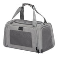 PETSFIT Cat Carrier, Grey, Small and Medium Cats Under 12 Lbs | Airline Approved, Soft Carrier, Soft Cat Travel Bag, Kitten Carrier with Extendable Mat - color: Grey, size: Medium