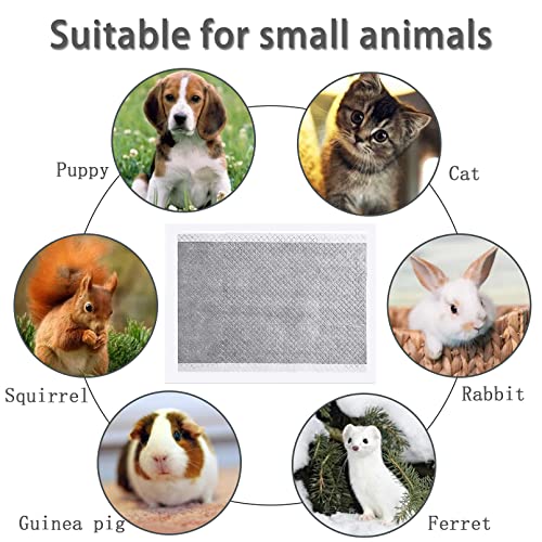 kathson Rabbit Pee Pads Disposable Cage Liners 50PCS All Absorb Black Carbon Odor Control Bunny Training Accessories with Quick-Dry Surface for Puppy Guinea Pig Kitten Hedgehog Small Animals - size: 17.7" x 23.6" / 50PCS
