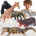 6 Pcs Large Soft Safari Animal Toys,Jumbo Animals Playset for Toddler Kids Children Boy Girl 1 2 3 4 5 Year Old,Learning Toy,Brithday