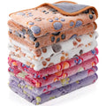 Reginary 4 Pcs Waterproof Guinea Pig Blankets Washable Small Animal Fleece Bedding Absorbent Guinea Pig Cage Liners Reusable Training Pee Pad Pet Sleep Mat for Hamster(Paw Print,28 x 56 Inch) - size: 28 x 56 Inch