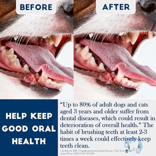 Dog Toothbrush Kit 4 Pack, Ultra Soft Pet Tooth Brush for Medium to Large Dogs & Cats, Easy Dental Cleaning - style: Medium to large dogs(4pcs,white-pink)
