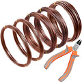 Mudder 5 Roll Aluminum Bonsai Training Wire Tree 160 Feet Total with Bonsai Wire Cutter Anodized Training for Holding Branches Small Trunks(1/1.5/2.0mm,Brown) - color: Brown, size: 1/1.5/2.0mm